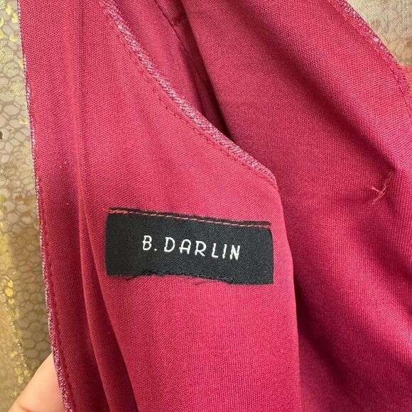 B.Darlin Pink Sparkly Glitter Fit And Flare Pocketed Mini Dress Large - Picture 7 of 8